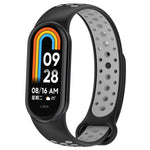 xDfind Reverse Buckle Two Color Silicone Sports Watch Band, For Xiaomi Smart Band 10 / 9 / 8