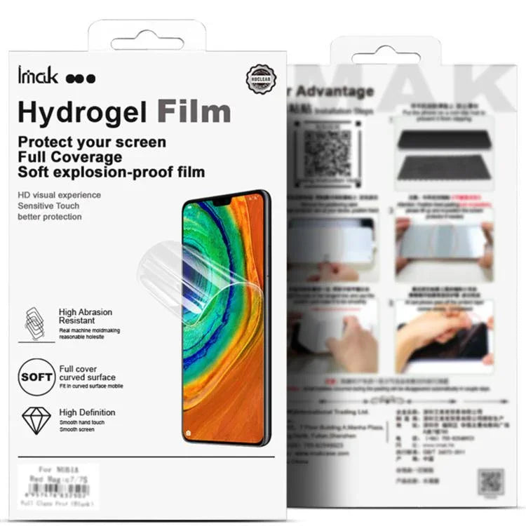 2pcs imak Curved Full Screen Hydrogel Film Protector, For Apple Watch Ultra 1/2/3 49mm