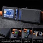 BFK30 Colorblock Flowers Magsafe Magnetic Leather Card Bag