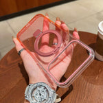 Transparent Gradient Metal Ring Holder MagSafe Phone Case, For iPhone 17 Pro Max, For iPhone 17 Pro, For iPhone 17, For iPhone Air, For iPhone 16 Pro Max, For iPhone 16 Pro, For iPhone 16 Plus, For iPhone 16