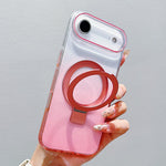 Transparent Gradient Metal Ring Holder MagSafe Phone Case, For iPhone 17 Pro Max, For iPhone 17 Pro, For iPhone 17, For iPhone Air, For iPhone 16 Pro Max, For iPhone 16 Pro, For iPhone 16 Plus, For iPhone 16