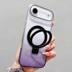 Transparent Gradient Metal Ring Holder MagSafe Phone Case, For iPhone 17 Pro Max, For iPhone 17 Pro, For iPhone 17, For iPhone Air, For iPhone 16 Pro Max, For iPhone 16 Pro, For iPhone 16 Plus, For iPhone 16