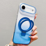 Transparent Gradient Metal Ring Holder MagSafe Phone Case, For iPhone 17 Pro Max, For iPhone 17 Pro, For iPhone 17, For iPhone Air, For iPhone 16 Pro Max, For iPhone 16 Pro, For iPhone 16 Plus, For iPhone 16
