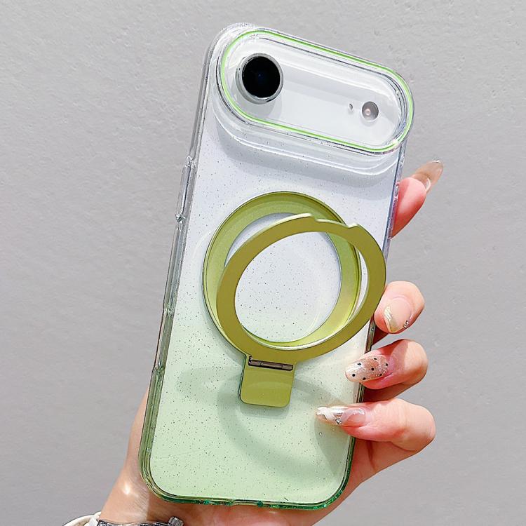 Transparent Gradient Metal Ring Holder MagSafe Phone Case, For iPhone 17 Pro Max, For iPhone 17 Pro, For iPhone 17, For iPhone Air, For iPhone 16 Pro Max, For iPhone 16 Pro, For iPhone 16 Plus, For iPhone 16