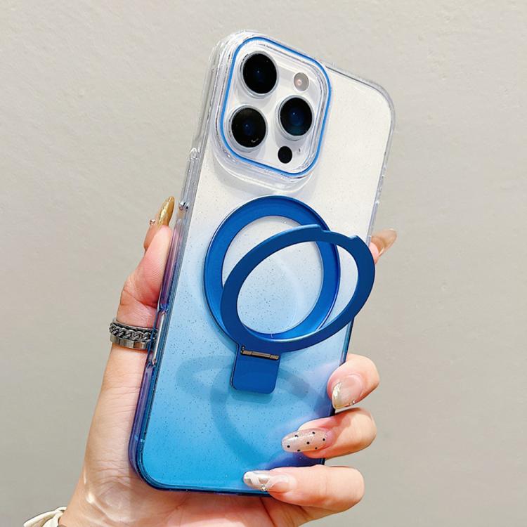 Transparent Gradient Metal Ring Holder MagSafe Phone Case, For iPhone 17 Pro Max, For iPhone 17 Pro, For iPhone 17, For iPhone Air, For iPhone 16 Pro Max, For iPhone 16 Pro, For iPhone 16 Plus, For iPhone 16