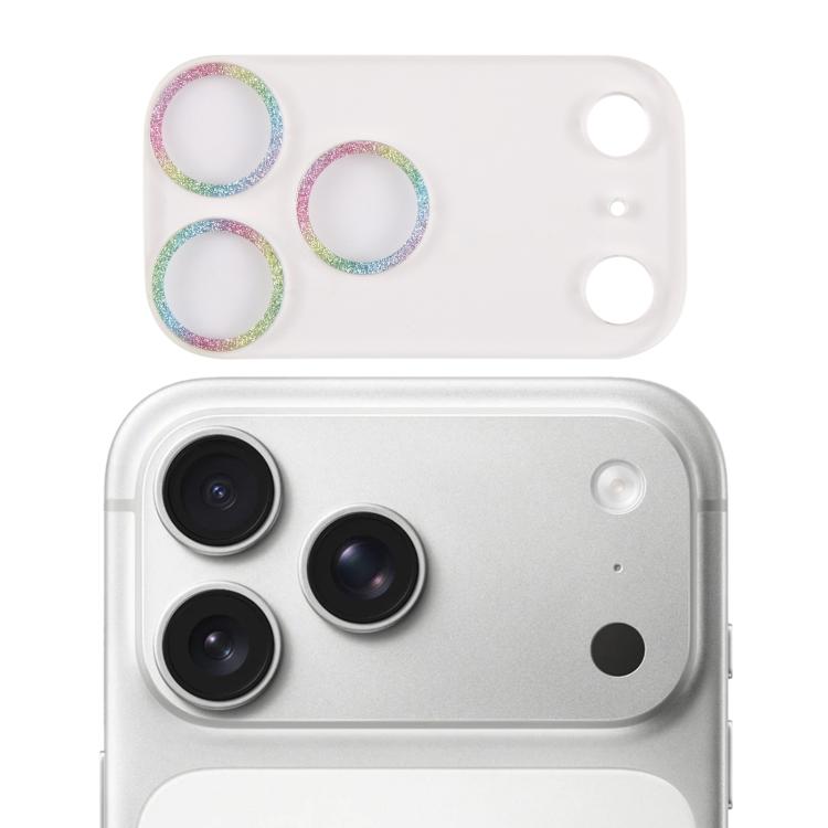 Glitter Ring Tempered Glass Camera Lens Film, For iPhone 17 Pro Max, For iPhone 17 Pro