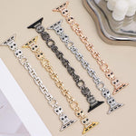 xDfind Red Panda Shaped Diamond Metal Watch Band, For Apple Watch 42 / 44 / 45 / 46 / 49mm, For Apple Watch 38 / 40 / 41 / S11 42mm