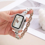 xDfind Red Panda Shaped Diamond Metal Watch Band, For Apple Watch 42 / 44 / 45 / 46 / 49mm, For Apple Watch 38 / 40 / 41 / S11 42mm