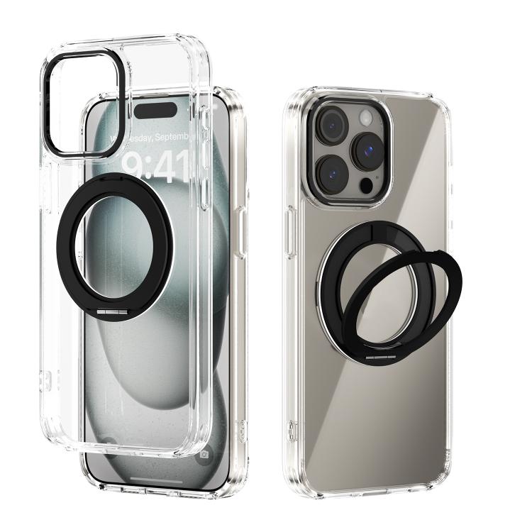 ABEEL MagSafe Q-LUCK Pivot Bracket Transparent Phone Case, For iPhone 13 Pro Max, For iPhone 13 Pro, For iPhone 13