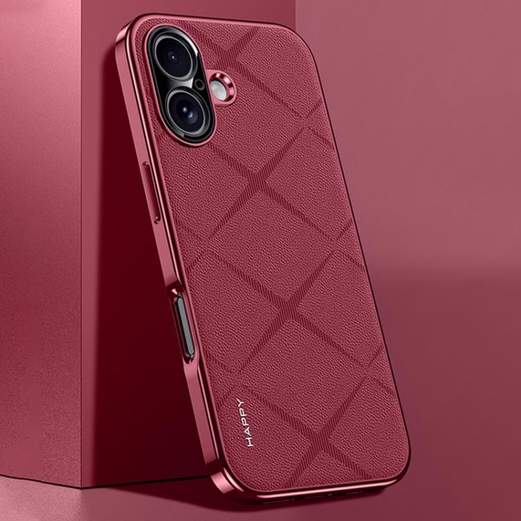 Plain Leather PC Phone Case, For iPhone 17 Pro Max, For iPhone 17 Pro, For iPhone 17, For iPhone Air