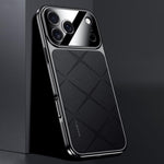Plain Leather PC Phone Case, For iPhone 17 Pro Max, For iPhone 17 Pro, For iPhone 17, For iPhone Air