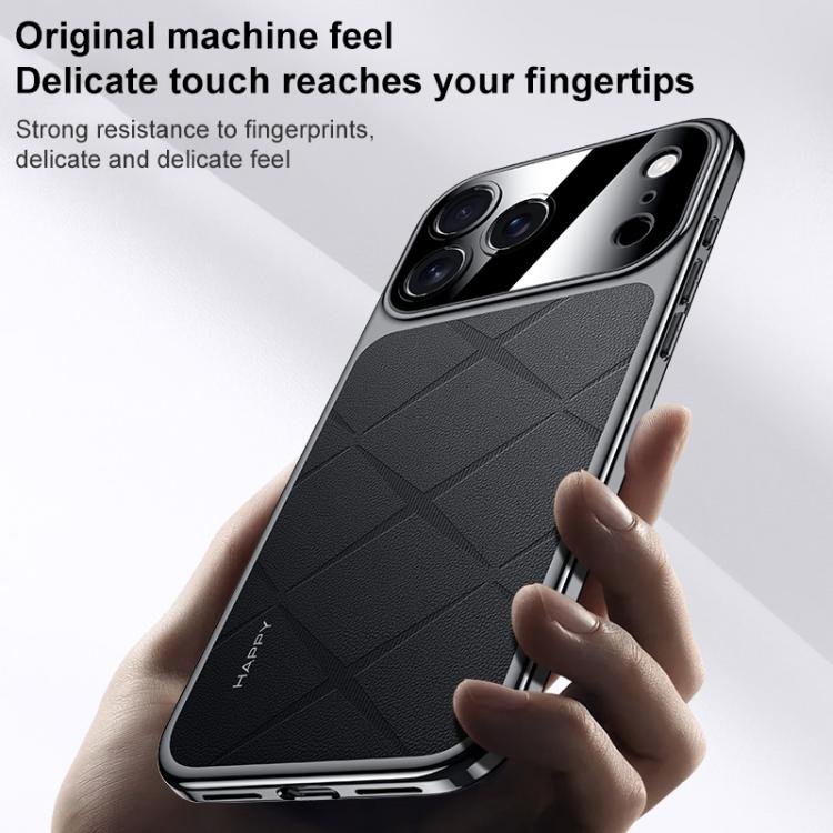 Plain Leather PC Phone Case, For iPhone 17 Pro Max, For iPhone 17 Pro, For iPhone 17, For iPhone Air
