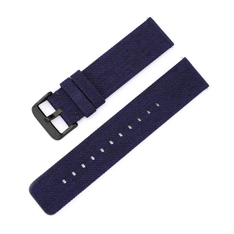 Stainless Steel Pin Buckle Nylon Woven Canvas Watch Band, 12mm, 14mm