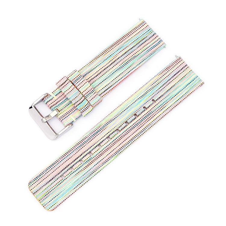 Stainless Steel Pin Buckle Nylon Woven Canvas Watch Band, 16mm, 18mm