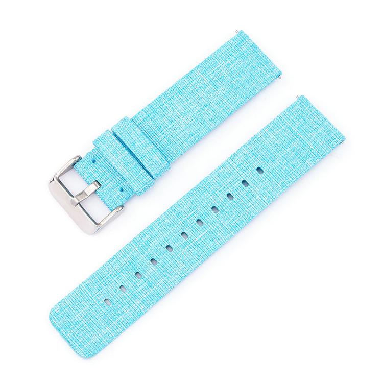Stainless Steel Pin Buckle Nylon Woven Canvas Watch Band, 16mm, 18mm