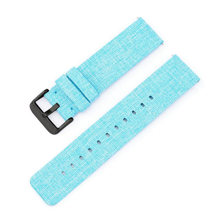Stainless Steel Pin Buckle Nylon Woven Canvas Watch Band, 16mm, 18mm