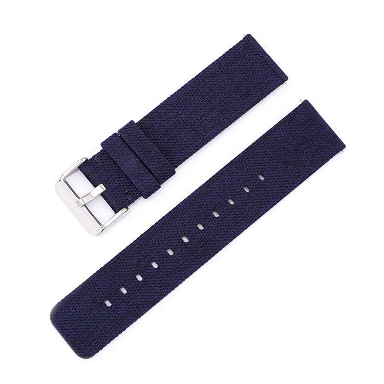 Stainless Steel Pin Buckle Nylon Woven Canvas Watch Band, 20mm, 22mm