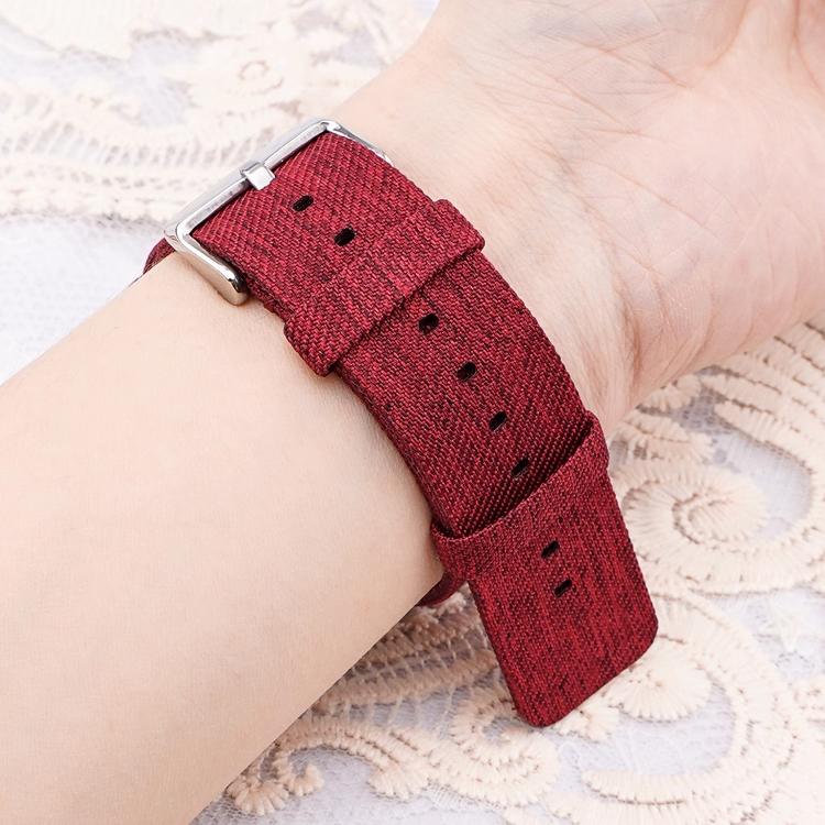 Stainless Steel Pin Buckle Nylon Woven Canvas Watch Band, 20mm, 22mm