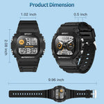 LC31 1.75 inch TFT Full Touch Screen Bluetooth Call Outdoor Sports Smart Watch with Flashlight