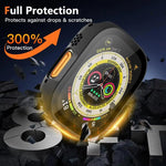 xDfind Tempered Glass Film Integrated PC Watch Cover, For Apple Watch Series 6 / 5 / 4 / SE 44mm, For Apple Watch Series 6 / 5 / 4 / SE 40mm, For Apple Watch Series 11 46mm / 10 46mm, For Apple Watch Series 11 42mm / 10 42mm