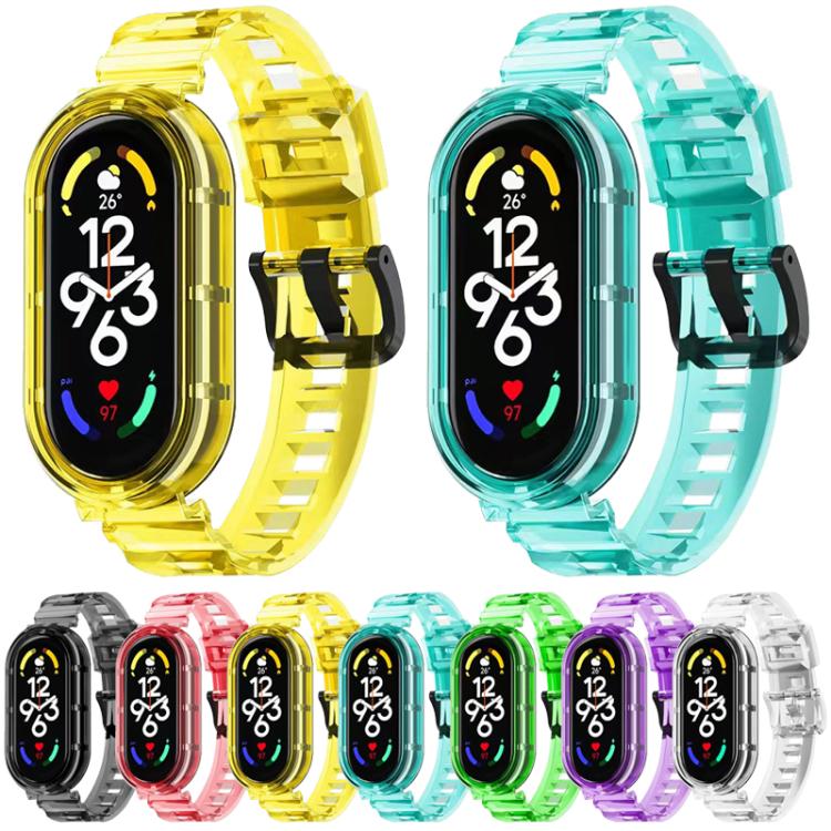 xDfind Glacier Armor Integrated Cover TPU Watch Band, For Xiaomi Smart Band 10 / 9 / 8