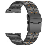 26mm Wide Dual-color Detachable Safety Clasp Titanium Alloy Watch Band, For Apple Watch 46mm / 49mm / 45mm / 44mm