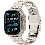 Detachable Safety Clasp Titanium Alloy Watch Band, For Apple Watch 46mm / 49mm / 45mm / 44mm, For Apple Watch 42mm / 41mm / 40mm / 38mm