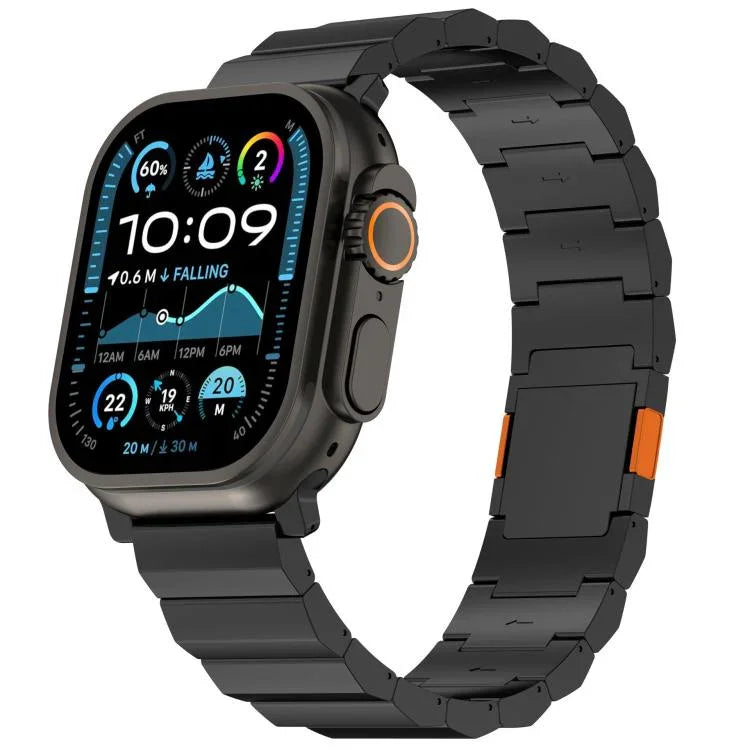Thick One-bead Magnetic Clasp Titanium Alloy Watch Band, For Apple Watch 46mm / 49mm / 45mm / 44mm, For Apple Watch 42mm / 41mm / 40mm / 38mm