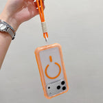 Transparent Matte TPU Hybrid PC 3-in-1 MagSafe Phone Case with Wrist Strap, For iPhone 15 Pro Max, For iPhone 15 Pro, For iPhone 15 Plus, For iPhone 15, For iPhone 14 Plus, For iPhone 14, For iPhone 14 Pro, For iPhone 14 Pro Max