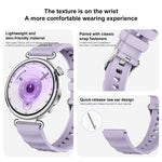 xDfind Quick Release Spring Bar Silver Buckle Solid Color Silicone Watch Band, For Huawei Watch GT 6 / 5 / 4 41mm