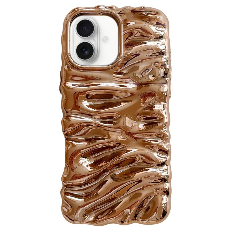 Cream Texture Electroplating TPU Full Coverage Phone Case, For iPhone 16, For iPhone 15 Pro Max, For iPhone 15 Pro, For iPhone 15 Plus, For iPhone 15