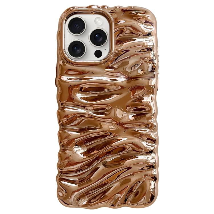 Cream Texture Electroplating TPU Full Coverage Phone Case, For iPhone 16, For iPhone 15 Pro Max, For iPhone 15 Pro, For iPhone 15 Plus, For iPhone 15