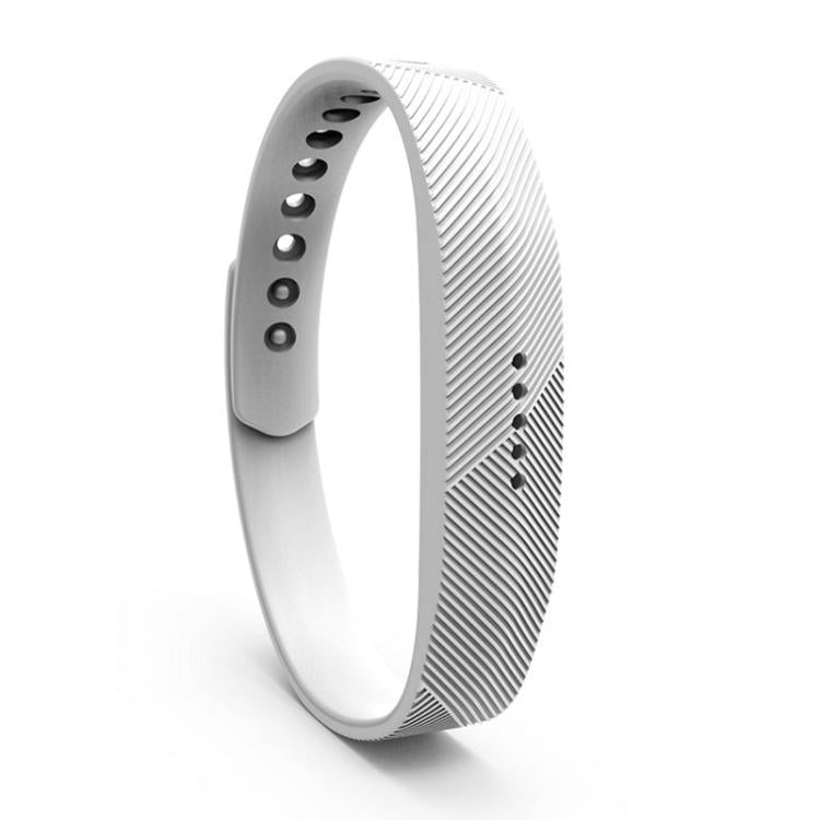 For Fitbit Flex 2 xDfind Translucent Film Metal Buckle Silicone Watch Band, S, L
