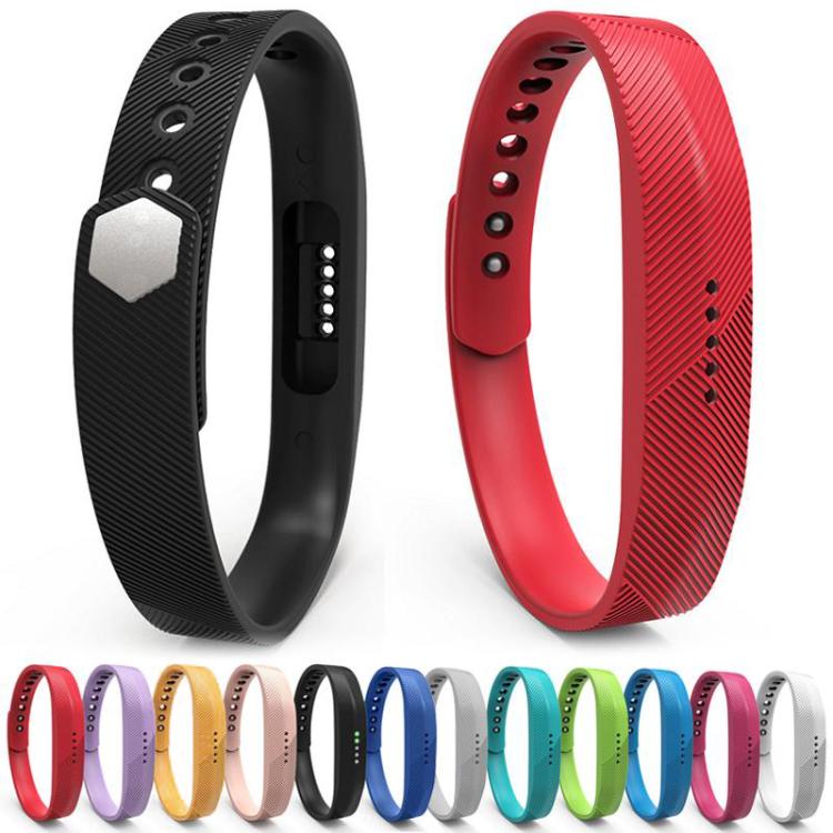For Fitbit Flex 2 xDfind Translucent Film Metal Buckle Silicone Watch Band, S, L