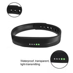For Fitbit Flex 2 xDfind Translucent Film Metal Buckle Silicone Watch Band, S, L