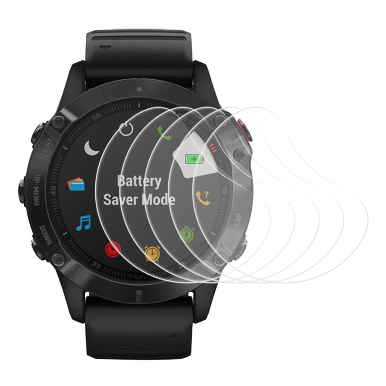 5pcs xDfind Soft Hydrogel Film Full Cover Watch Front Protector, For Garmin Fenix 6, For Garmin Forerunner 945, For Garmin Bounce, For Garmin vivosmart 4