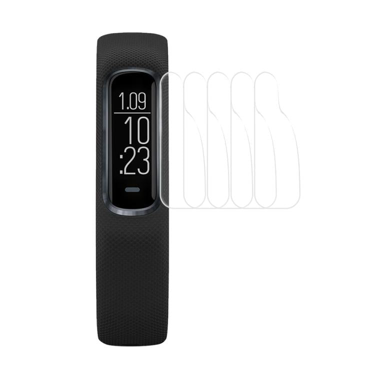 5pcs xDfind Soft Hydrogel Film Full Cover Watch Front Protector, For Garmin Fenix 6, For Garmin Forerunner 945, For Garmin Bounce, For Garmin vivosmart 4
