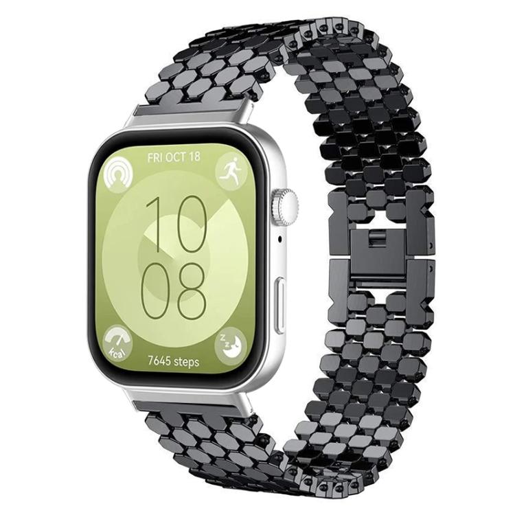 xDfind Fish Scale Texture Metal Watch Band, For Huawei Watch Fit4 / Fit4 Pro / Fit3