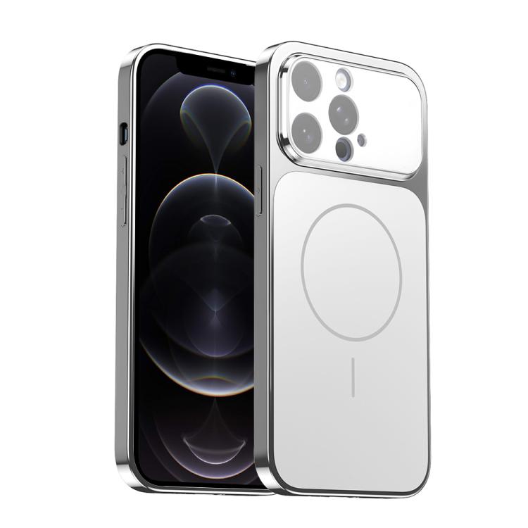 Corning Glass Plating Large Window MagSafe Phone Case, For iPhone 12 Pro, For iPhone 11 Pro Max, For iPhone 11
