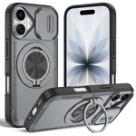 Camshield Rotation Holder MagSafe Phone Case, For iPhone 17e / 16e, For iPhone 17 Pro Max, For iPhone 17 Pro, For iPhone 17, For iPhone 16 Pro Max, For iPhone 16 Pro, For iPhone 16 Plus, For iPhone 16