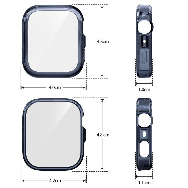xDfind Plating Tempered Film Integrated TPU Watch Protective Cover, For Huawei Watch Fit 4 Pro, For Huawei Watch Fit 4