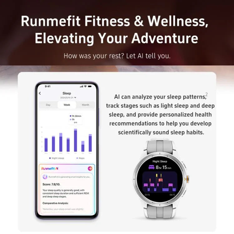 GTR6 1.43 inch AMOLED Screen Urban Runner Smart Watch IP68 Support Heart Rate Monitoring