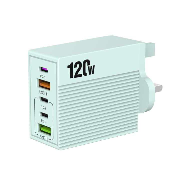 ADC-F007 120W 3xType-C Dual USB Multi-Port Charger, US Plug, EU Plug, UK Plug