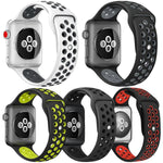 5 Pack xDfind Two Color Silicone Sports Watch Band, For Apple Watch 42 / 44 / 45 / 46 / 49mm, For Apple Watch 38 / 40 / 41 / S11 42mm
