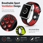 5 Pack xDfind Two Color Silicone Sports Watch Band, For Apple Watch 42 / 44 / 45 / 46 / 49mm, For Apple Watch 38 / 40 / 41 / S11 42mm