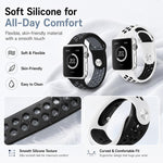 5 Pack xDfind Two Color Silicone Sports Watch Band, For Apple Watch 42 / 44 / 45 / 46 / 49mm, For Apple Watch 38 / 40 / 41 / S11 42mm