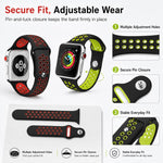 5 Pack xDfind Two Color Silicone Sports Watch Band, For Apple Watch 42 / 44 / 45 / 46 / 49mm, For Apple Watch 38 / 40 / 41 / S11 42mm