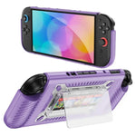 Anti-slip Textured TPU Hybrid PC Gaming Console Protective Case with Card Slot, For Nintendo Switch 2