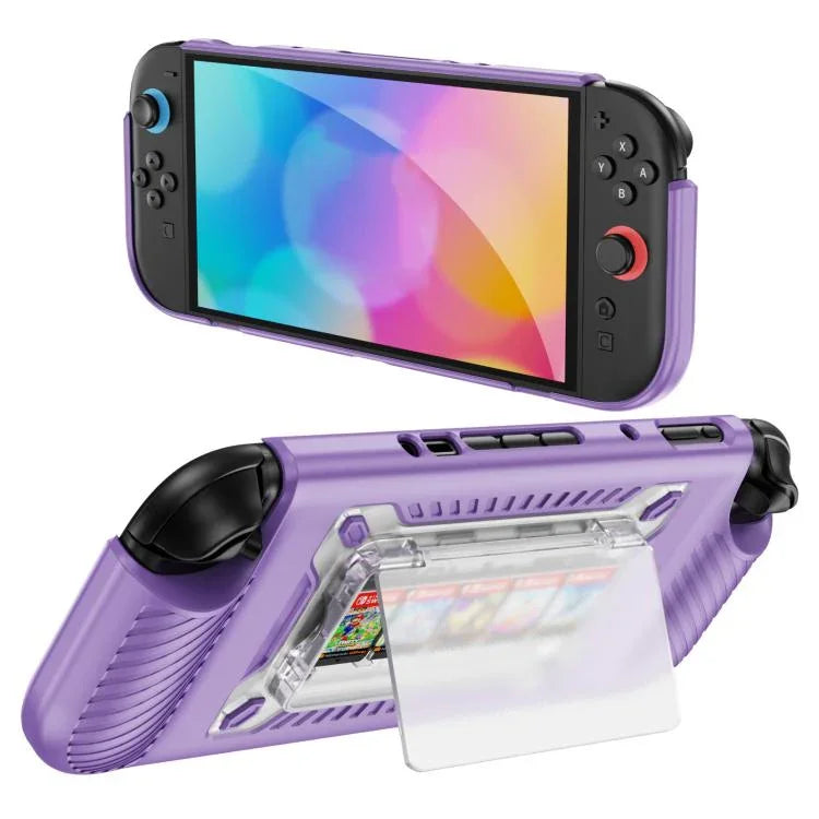 Anti-slip Textured TPU Hybrid PC Gaming Console Protective Case with Card Slot, For Nintendo Switch 2