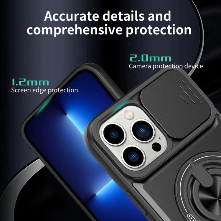 Lens Sliding Window Multifunctional Magnetic Shockproof Phone Case, For iPhone 13 Pro Max, For iPhone 13 Pro, For iPhone 12 Pro Max, For iPhone 11 Pro Max, For iPhone 11